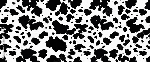 Black and white cowhide seamless texture  Fashionable repeating pattern for textile & web design, illustration, style