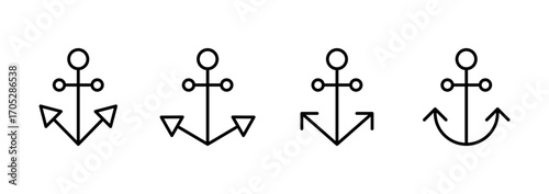 Anchor icon vector. Anchor sign and symbol. Anchor marine icon.