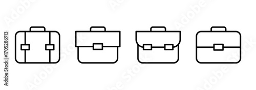 Briefcase icon vector. suitcase sign and symbol. luggage symbol.