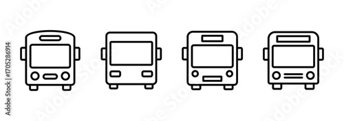 Bus icon vector. bus sign and symbol