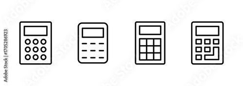 Calculator icon vector. Accounting calculator sign and symbol.