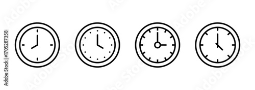 Clock icon vector. Time sign and symbol. watch icon