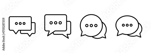 Chat icon vector. speech bubble sign and symbol. comment icon. message