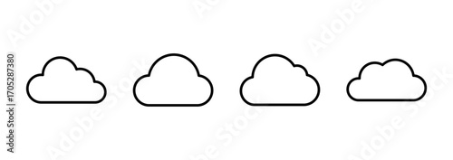 Cloud icon vector. cloud sign and symbol