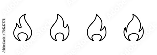Fire icon vector. fire sign and symbol