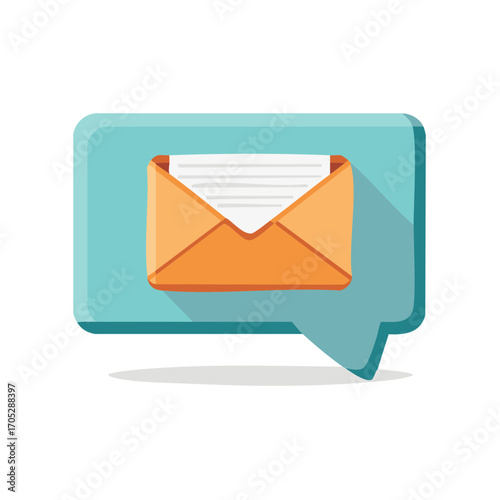 Envelope in speech bubble icon representing email communication and messaging