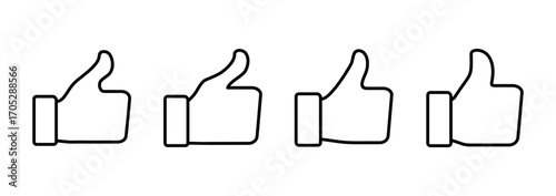 Like icon vector. Thumbs up sign and symbol. Hand like