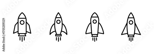 Rocket icon vector. Startup sign and symbol. rocket launcher icon