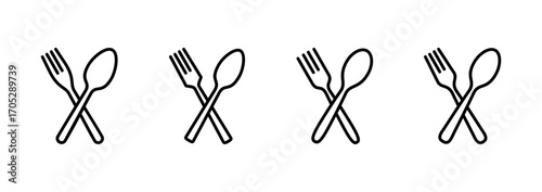 spoon and fork icon vector. spoon, fork and knife icon vector. restaurant sign and symbol