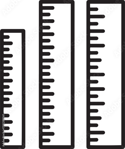Graduated Measuring Sticks in Various Sizes for Accurate Length Determination and Projects