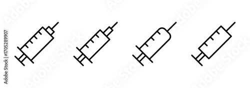 Syringe icon vector. injection sign and symbol.vaccine icon