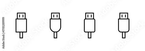 Usb icon vector. Flash disk sign and symbol. flash drive sign.