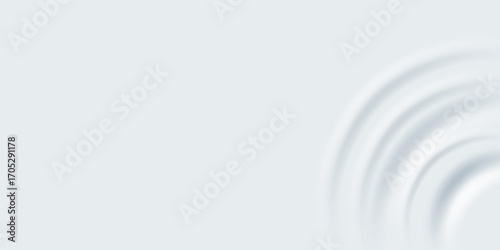 Water, milk, cream waves background. Top view of circular ripples of white cream. Transparent radar waves or signal ripple. Abstract vector illustration.