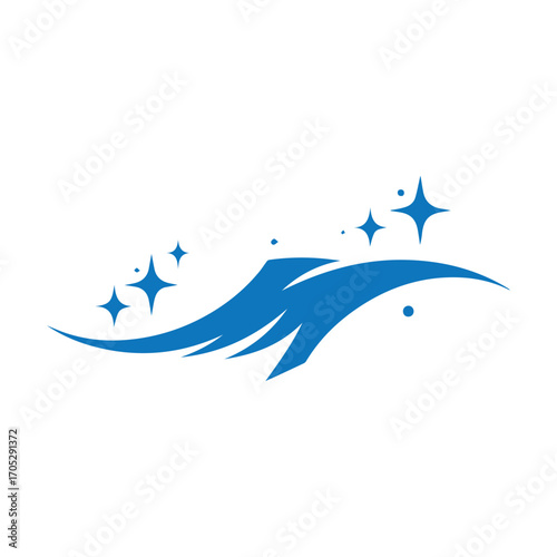 Minimal cleaning symbol design representing hygiene and sanitation for home services
