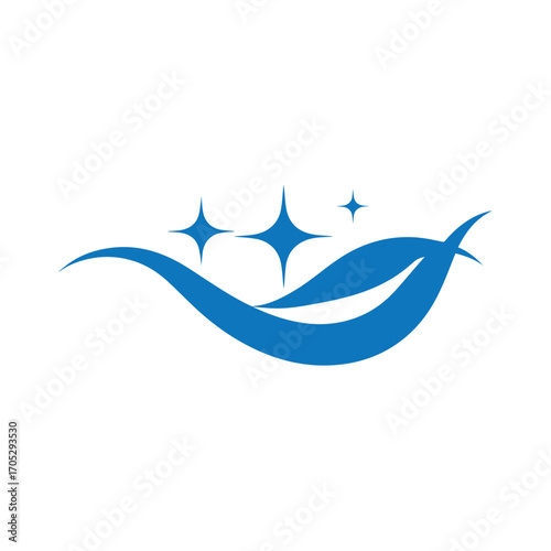 Minimal mop symbol design symbolizing hygiene, sanitation, and perfect cleanliness