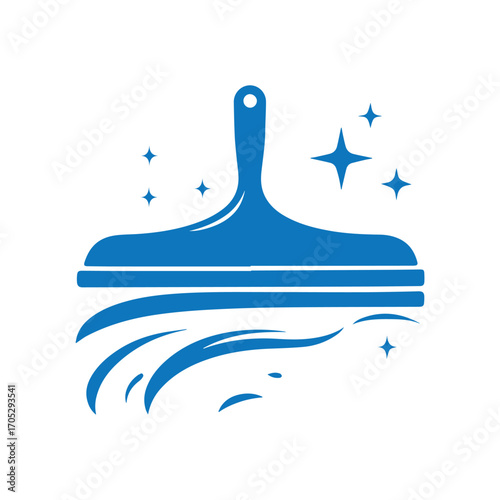 Elegant feather duster cleaning logo representing hygiene and dust-free interiors