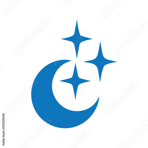 Modern shining star cleaning logo symbolizing hygiene, sanitation and spotless results