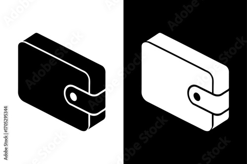 3D Digital Wallet Icon with Gradient Effect for UI and App Design.