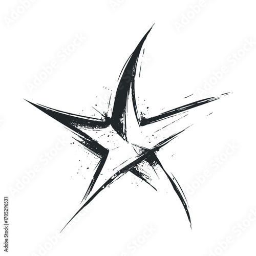 A spiky, five-pointed star with a chaotic, spooky style.