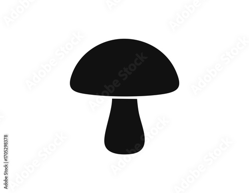 Black Silhouette Mushroom Icon fungi food