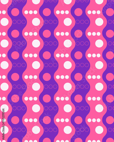 Retro wavy poster electric purple white hot pink