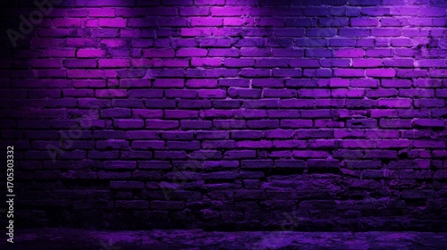 Purple Brick Wall with Dramatic Lighting.