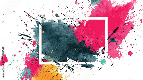 Abstract background of color stains of paints. Bright Abstract watercolor drawing on a paper image. 