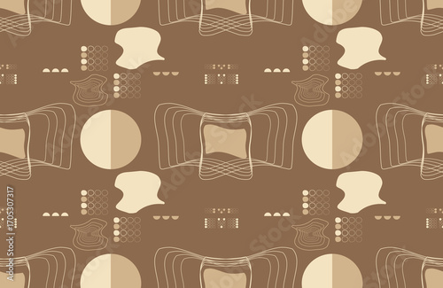 Organic fluid abstract hi-tech physics poster dune beige sunlight cream