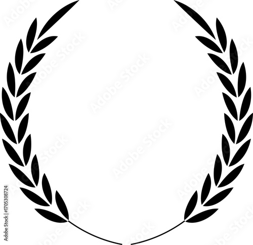 laurel wreath vector icon,