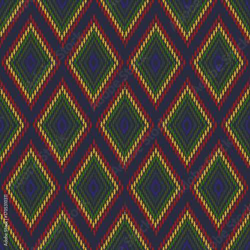 A colorful diamond pattern with vibrant red, yellow, green, and blue tones, arranged in geometric symmetry on a dark background.
Keywords