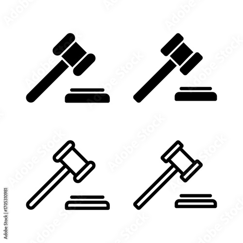 Gavel icon vector illustration. judge gavel sign and symbol. law icon. auction hammer