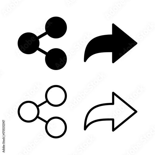 Share icon vector illustration. Sharing sign and symbol