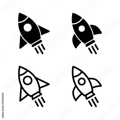 Rocket icon vector illustration. Startup sign and symbol. rocket launcher icon