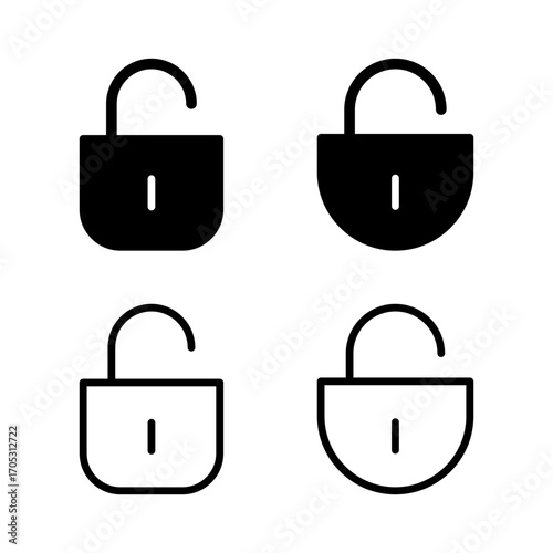 Unlock icon vector illustration. Unlock sign and symbol. unlocked padlock icon