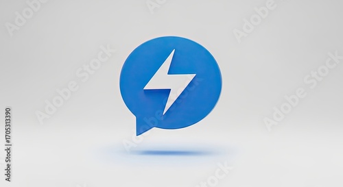 The Official Facebook Messenger Logo with a Subtle Shadow