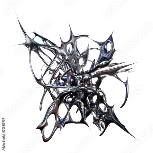 Attractive 3D chrome metallic futuristic style perfect for logo design poster or digital art