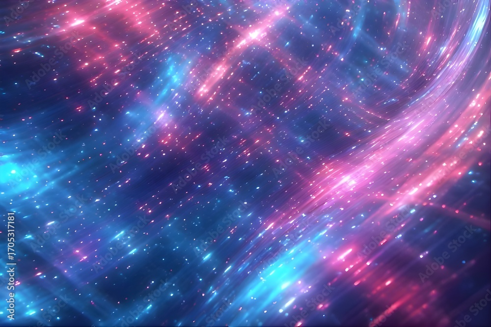 Obraz premium Blue Pink Iridescent Gradient