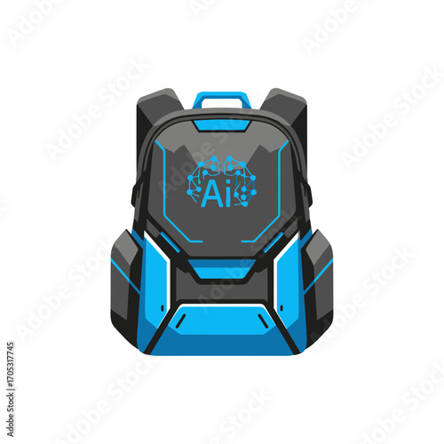 blue robot toy isolated