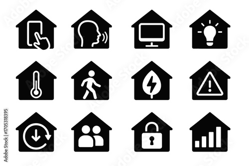 Voice management control icon remote vector system icons automatic data activation cyber