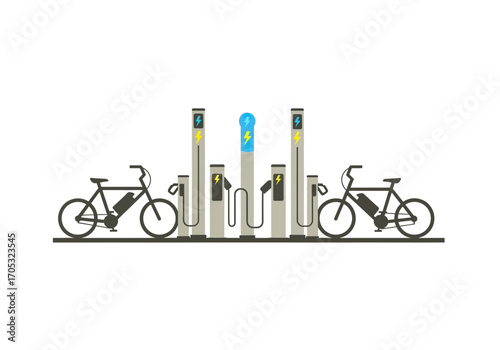Charge up your journey with electric bikes at modern charging stations for an eco-friendly lifestyle