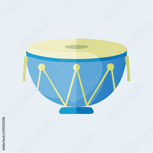 Colorful Cartoon Timpani Drum Illustration.
