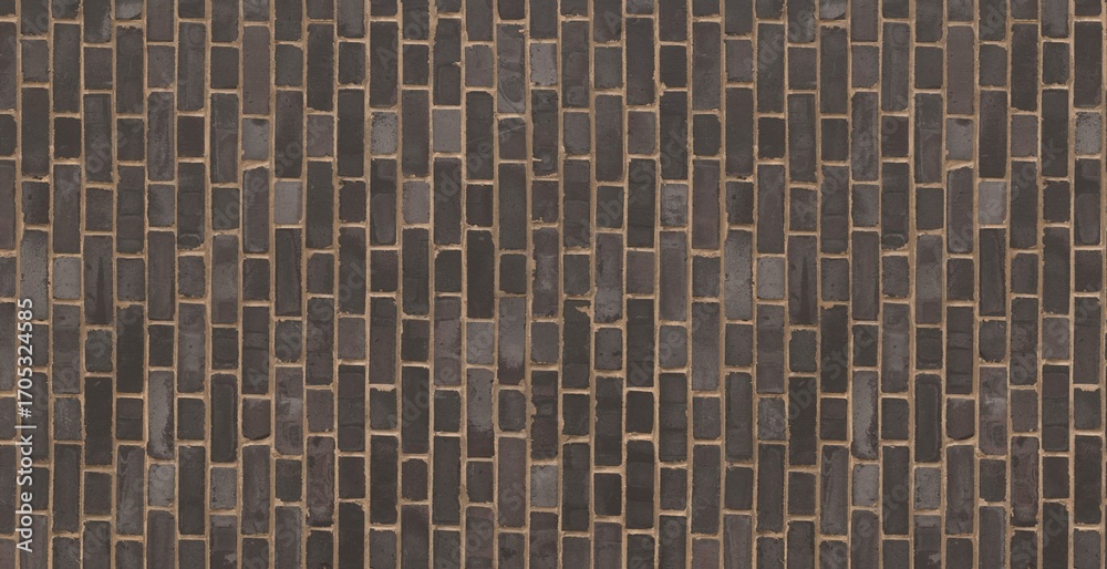 Fototapeta premium Rustic Industrial Brick Wall Texture with Mixed Black and Grey Bricks Background