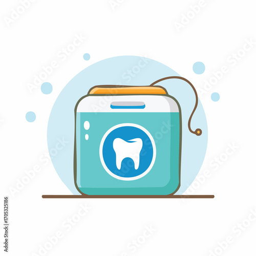 Dental Floss Dispenser Illustration.