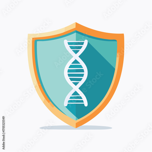 DNA Protection Shield Icon 1.