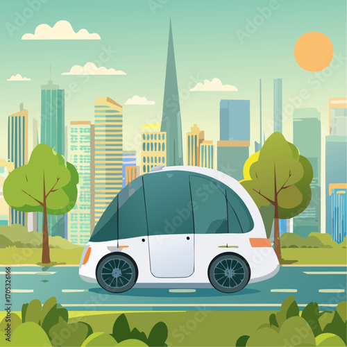 Electric modern city car