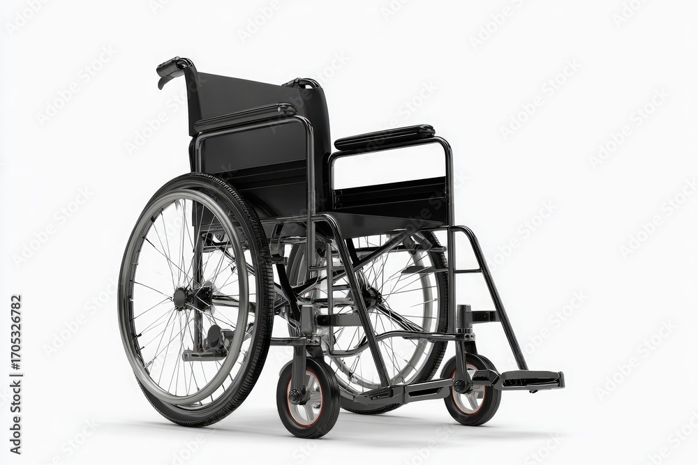 Fototapeta premium Black wheelchair, studio shot (4)