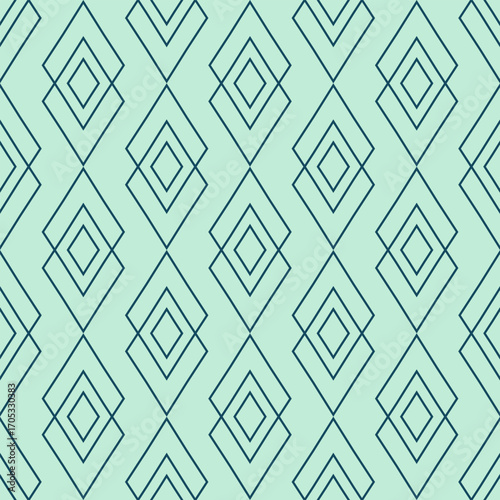 Seamless pattern with geometric ornament. Art Deco style. Vector. 