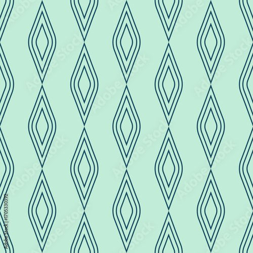 Seamless pattern with geometric ornament. Art Deco style. Vector. 
