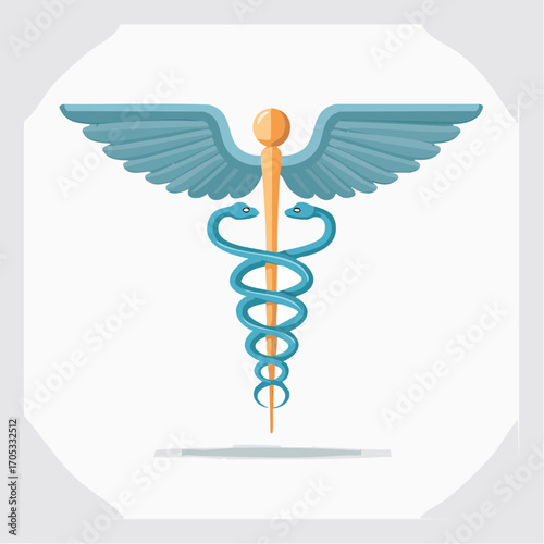 Medical Caduceus Symbol with Wings 1.