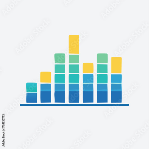 MultiColored Bar Graph Showing Data Comparison.